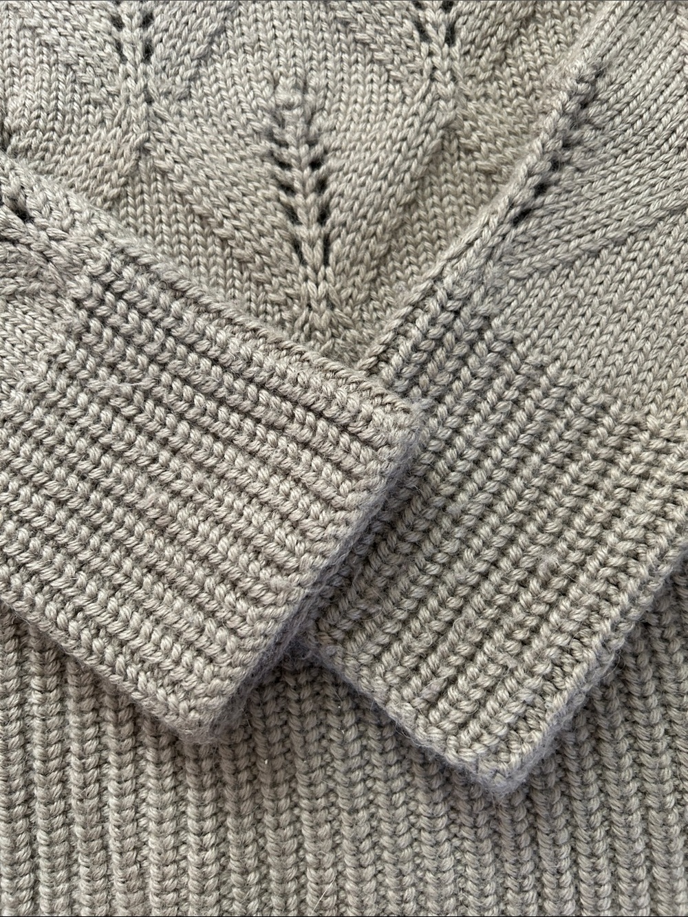 Mira Flores Chunky Knit Alpaca Turtleneck Sweater Women's Size Small Taupe - Picture 4 of 9